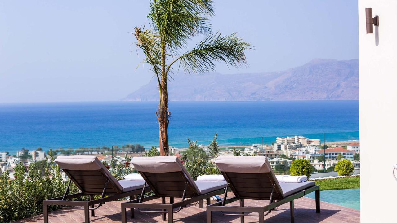 Villa Emilia I Luxury, Amazing Seaview, Next To The Town Kíssamos Eksteriør billede