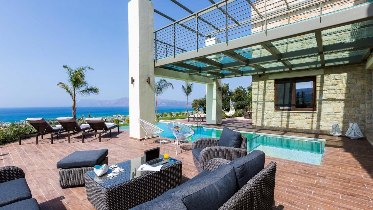 Villa Emilia I Luxury, Amazing Seaview, Next To The Town Kíssamos Eksteriør billede