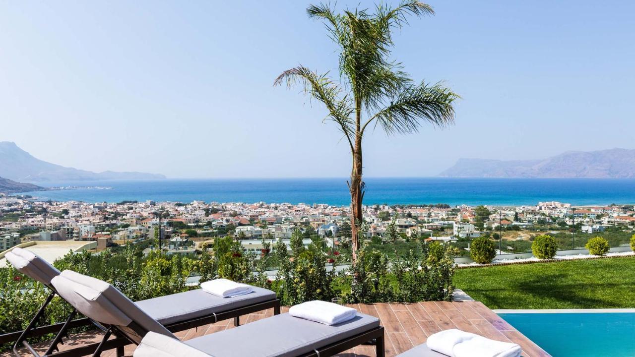 Villa Emilia I Luxury, Amazing Seaview, Next To The Town Kíssamos Eksteriør billede