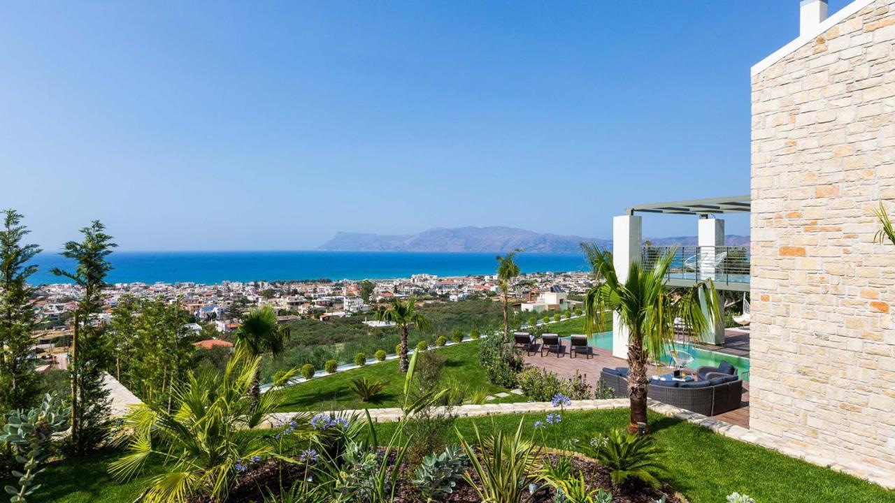 Villa Emilia I Luxury, Amazing Seaview, Next To The Town Kíssamos Eksteriør billede